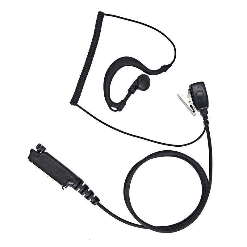 [Australia - AusPower] - WODASEN G Shape Earpiece for Sepura STP8000 STP8030 STP8035 STP8038 Walkie Talkie Radio with Reinforced Cable & Noise Canceling Mic (1 Wire-G Shape-Pogo Pin) 