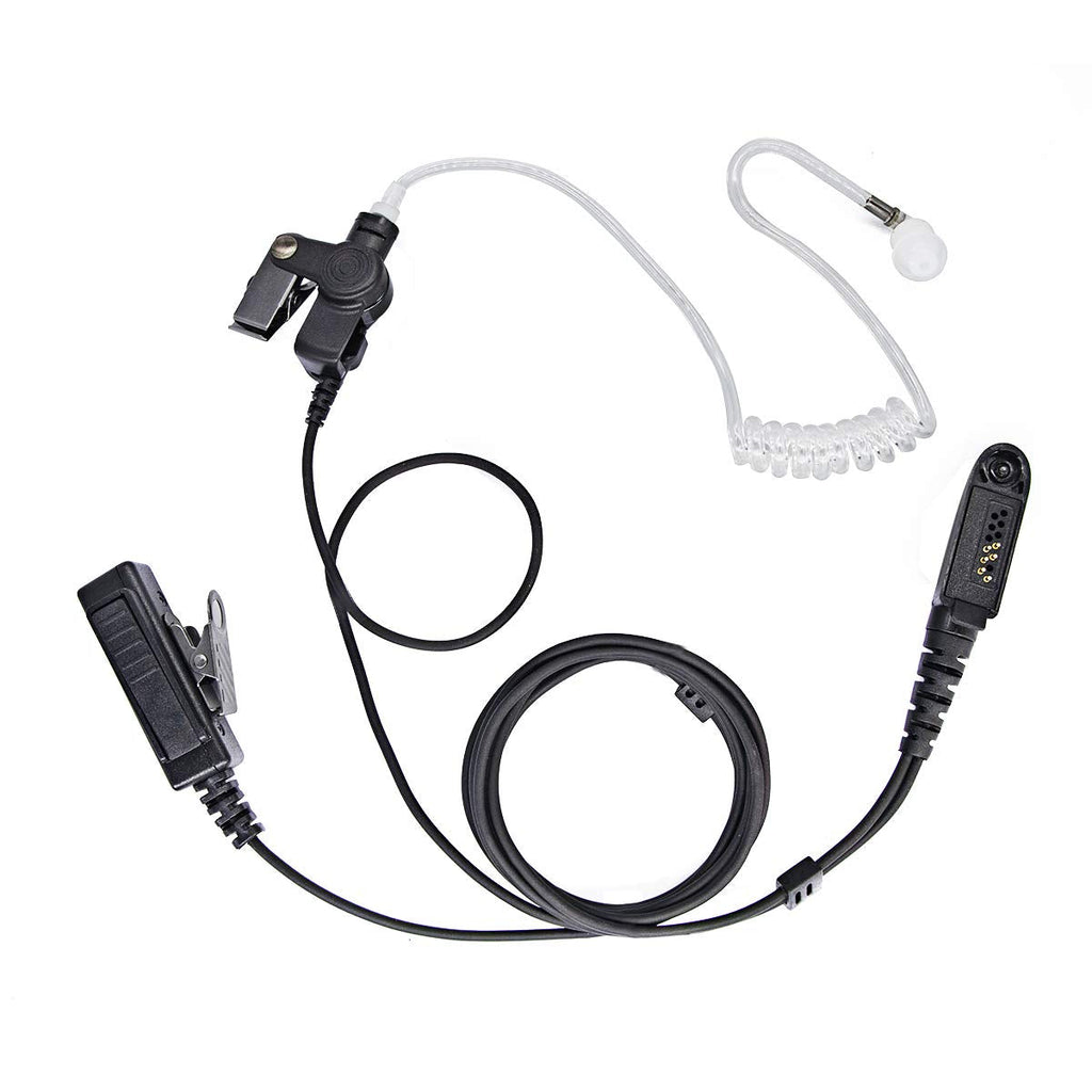 [Australia - AusPower] - WODASEN GP328 Plus Earpiece for Motorola Walkie Talkie Radio GP338 Plus GP338XLS GP344 with Pogo Pin Acoustic Tube Reinforced Cable Noise Canceling Mic 