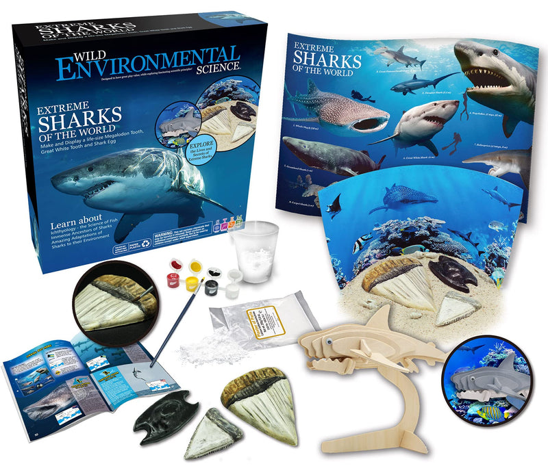 [Australia - AusPower] - Extreme Sharks of the World - Science Craft Kit - Make Models, Dioramas and Study the Most Extreme Animals - For Ages 6+, Twin Size 
