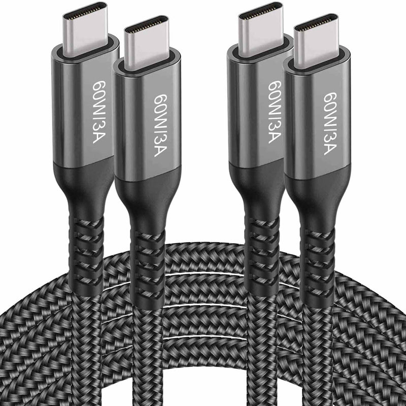 [Australia - AusPower] - USB-C to USB-C Cable (15FT 2PACK 60W),Long Cable,Fast Charging Cord for Samsung Galaxy S21/S21+/S20/Z Fold 3,Note 20 Ultra/10 Lite,Google Pixel 6 Pro/4a/4XL,OnePlus 9 Pro,Sony Xperia 5,Dual Type-C 15ft 