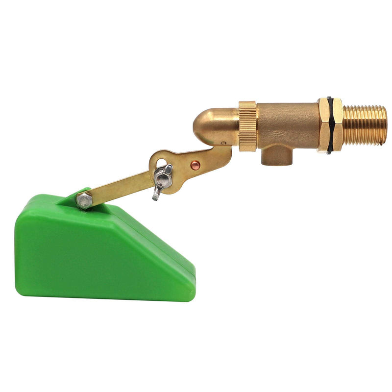 [Australia - AusPower] - MACGOAL 1/2 Inch Brass Valve with Plastic Float Water Float Valve with Adjustable Arm Automatic Fill Float Ball Valve for Water Tank Fountains Livestock Waterer 