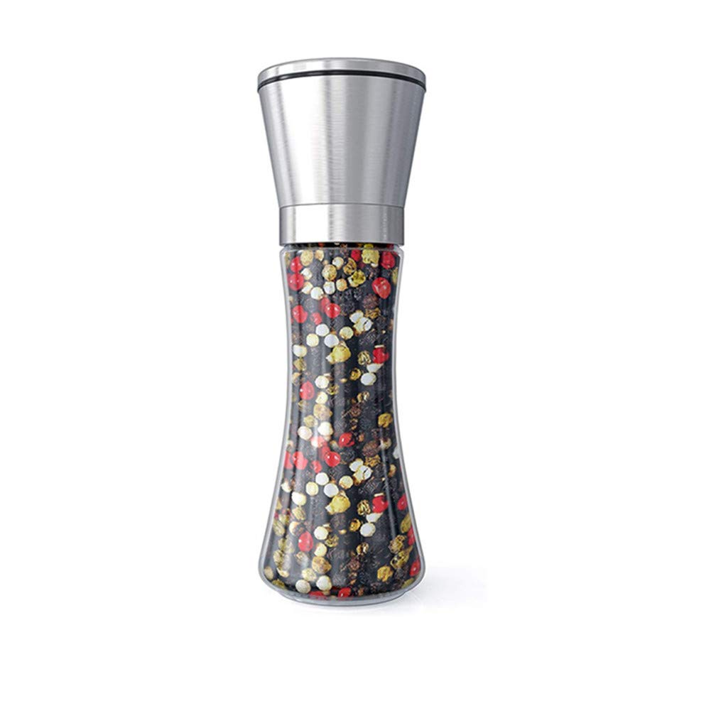 [Australia - AusPower] - Stainless Steel Salt and Pepper Shakers Grinders with Adjustable Coarseness, Reusable Refillable Salt Grinders or Pepper Mill Shaker for Home,Kitchen,Barbecue,Party 