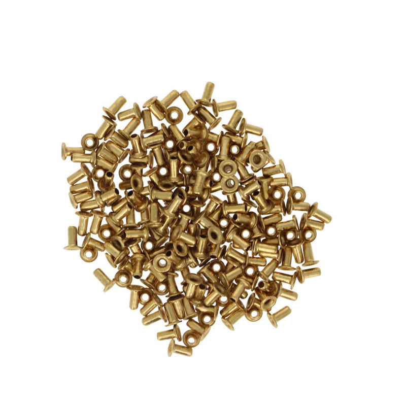 [Australia - AusPower] - Yinpecly Hollow Rivet M2 x 4 Through Hole Copper Hollow Rivets Grommets Double-Sided Circuit Board PCB for Daily Living Equipment Mechanical Engineering, 200Pcs M2*4 