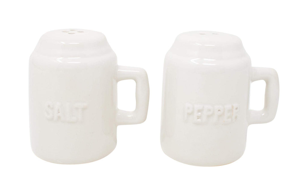 [Australia - AusPower] - Boston Warehouse Embossed Words Salt and Pepper Shaker Set, 2-Piece, White 