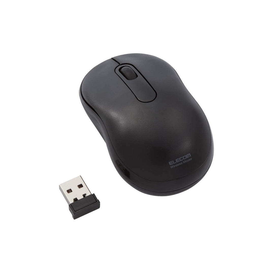 [Australia - AusPower] - ELECOM 2.4G Wireless with USB Receiver, Compatible with Windows 11 - Compact Size Mouse Right/Left Handed Use, Less Noise Clicking Sound, 1000 DPI (M-DY10DRSKBK) 