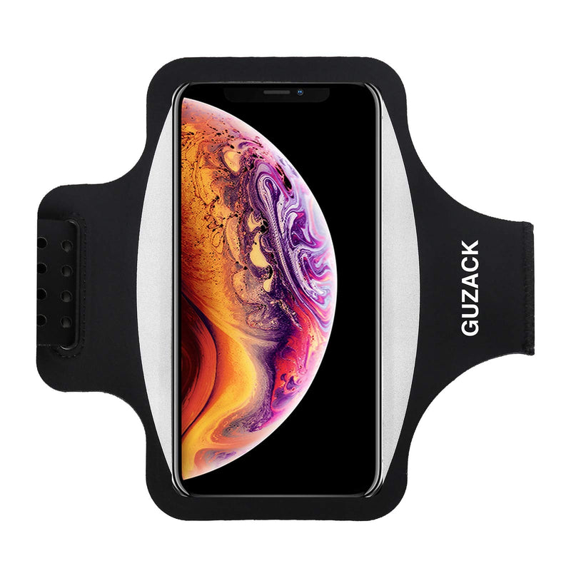 [Australia - AusPower] - GUZACK Running Armband, Running Holder for iPhone 11/12/13 Pro Mini/X/XS/XR/8/7 Plus, Galaxy S10/S9/S8 Plus Cell Phone Sports Arm Band Case Fit to 6.5'', Phone Arm Holder for Gym Workouts Exercise 