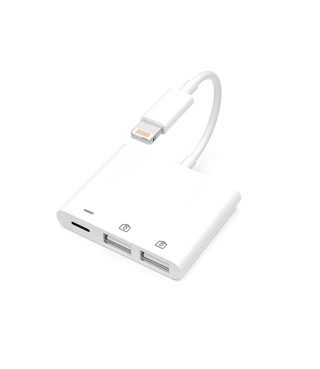 [Australia - AusPower] - Apple Certified Lightning Male to USB Female Adapter OTG and Charger Cable for iPhone 11 12 Mini max pro xs xr x se 7 8plus Ipad air A Camera Memory Stick Flash Drive Cord Converter Charging Splitter 