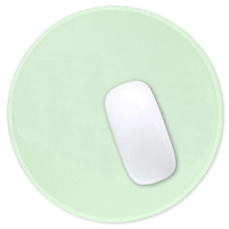 [Australia - AusPower] - Hsurbtra Mouse Pad, Premium-Textured Small Round Mousepad 8.7 x 8.7 Inch Pink, Stitched Edges Anti-Slip Waterproof Rubber Mouse Mat, Pretty Cute Mouse Pad for Office Home Gaming Laptop Men Women Kids Lake Green 