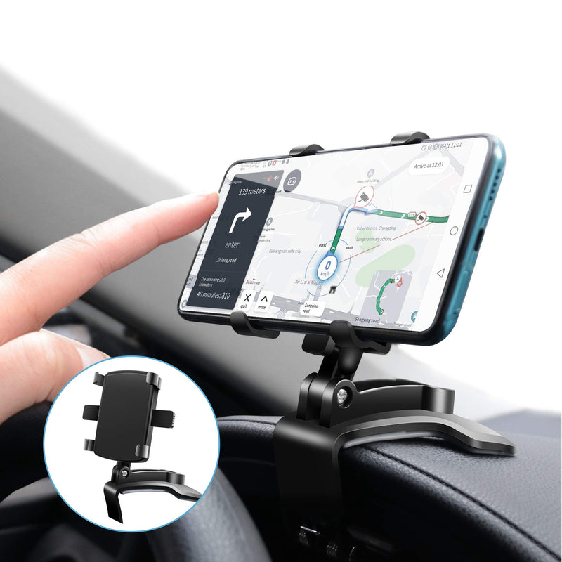 [Australia - AusPower] - HooYiiok Cell Phone Holder for Car, Universal Dashboard Phone Stand 360 Degree Rotation Adjustable, Car Phone Holder Mount Suitable for 4 to 7 inch Smartphones 