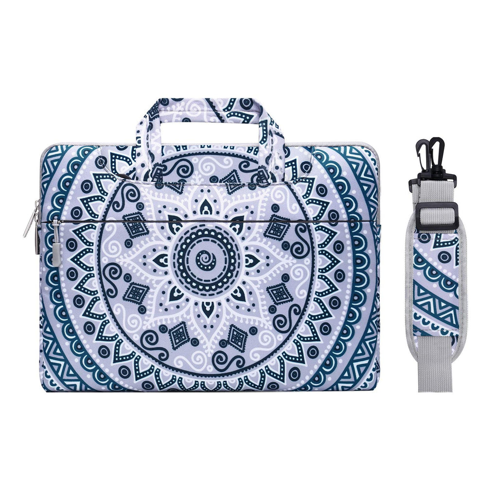 [Australia - AusPower] - MOSISO Laptop Shoulder Bag Compatible with MacBook Pro 14 inch 2021 M1 Pro/Max A2442, Compatible with MacBook Air/Pro, 13-13.3 inch Notebook, Polyester Carrying Briefcase Sleeve Case Mandala MO-MDL006 13.3-inch 