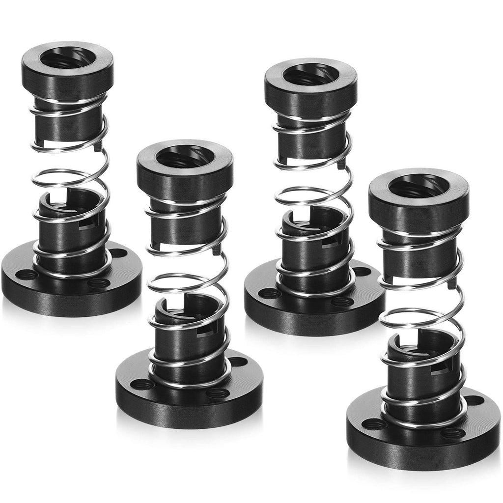 [Australia - AusPower] - 4 Pieces Anti Backlash Nuts, T8 POM Elimination Gap Spring Loaded Nut, 3D Printer Accessories, Acme Threaded Rod (Pitch 2 mm,  4 mm) 