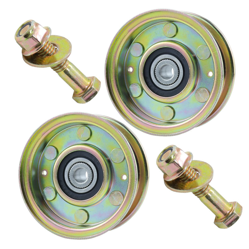 [Australia - AusPower] - NICHEFLAG 2 Pack 756-04224 Flat Idler Pulley Compatible with MTD 756-0981 956-0224 756-0981A 756-0981B 956-0981 956-0981A 956-0981B 539919078 