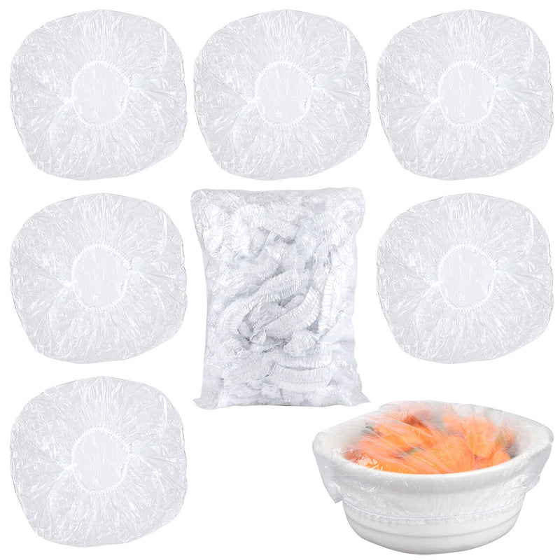 [Australia - AusPower] - 180PCS Reusable Elastic - Stretch Bowl Covers with Stretch PE Plastic Food Storage Covers Elastic Dish Plate Wrap Bowl Covers for Leftover and Meal Prep (180) 
