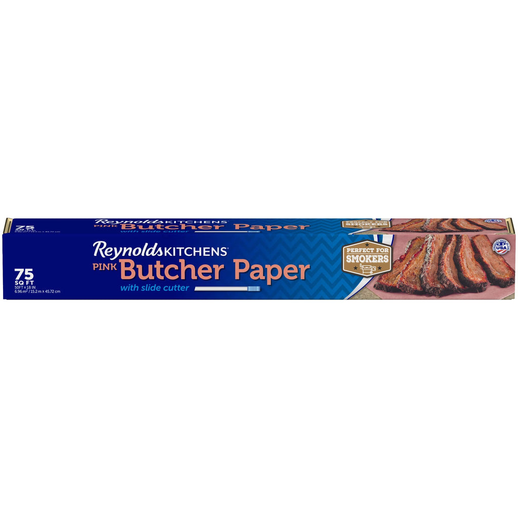 [Australia - AusPower] - Reynolds Kitchens Pink Butcher Paper with Slide Cutter, 75 Square Foot Roll 