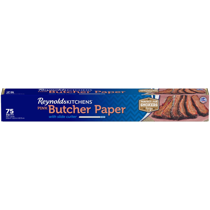 [Australia - AusPower] - Reynolds Kitchens Pink Butcher Paper with Slide Cutter, 75 Square Foot Roll 