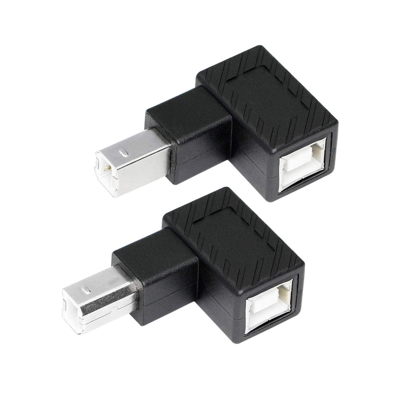 [Australia - AusPower] - RIIEYOCA 90 Degree USB B Printer Adapter, Up Angle & Down Angle USB Type B 2.0 Male to Female Extension Connector for Printer, Scanner, Fax Machine(2-Pack) UD Up Angle + Down Angle 