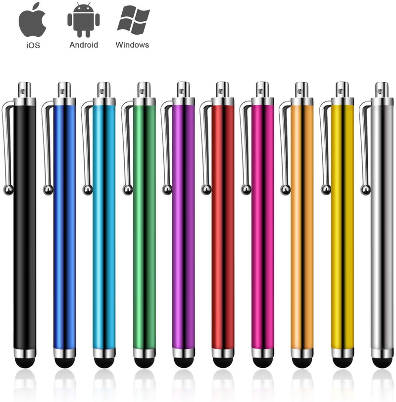 [Australia - AusPower] - Oxeanus Stylus Set of 10 Pack, Universal Capacitive Touch Screen Stylus Compatible with iPad, iPhone, Samsung, Kindle Touch, Compatible with All Device with Capacitive Touch Screen – 10 Color 