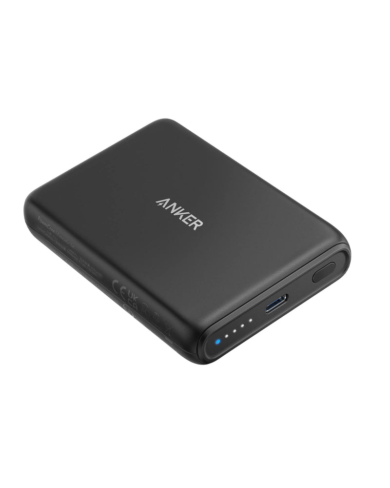 [Australia - AusPower] - Anker 521 Magnetic Battery (PowerCore Magnetic 5K), 5000 mAh Magnetic Wireless Portable Charger with USB-C Cable, for iPhone 13 / 13 Pro / 13 Pro Max / 13 Mini / 12 / 12 Pro / 12 Pro Max / 12 Mini Black 