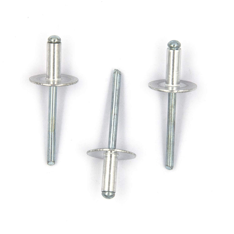 [Australia - AusPower] - 60pcs Large Flange Blind Rivets, Aluminum,Flange Diameter 5/8" (16 mm),Pop Rivets Assortment Kit Blind Rivet,3/16" x 1/2",Grip Range(4.8-8mm) 3/16"×1/2"(4.8×12mm) 