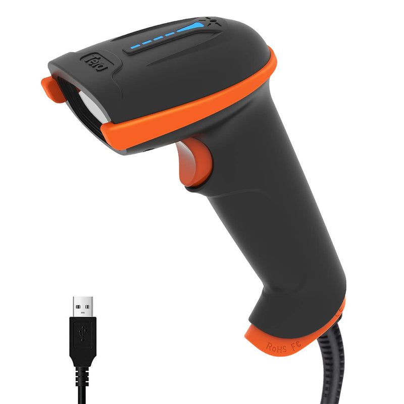 [Australia - AusPower] - Tera Upgraded USB 2D QR Barcode Scanner Wired, Officially Certified Dustproof Shockproof Waterproof IP65 Ergonomic Handle Fast and Precise Scan for Windows Linux Plug and Play Model D5100Y 