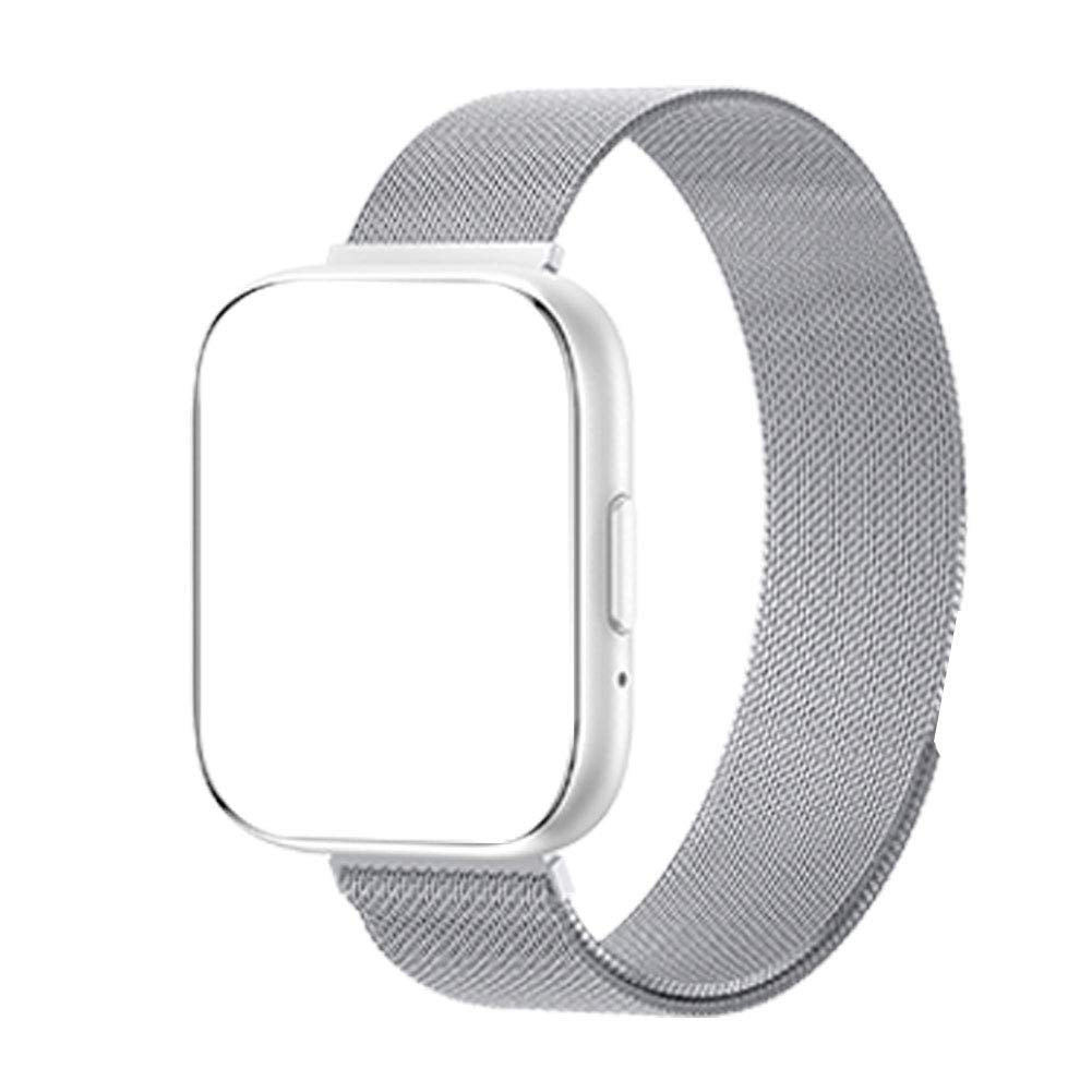 [Australia - AusPower] - feifuns Replacement Band smartwatch, 20mm Stainless Steel Magnetic Mesh Watch Band Quick Release Strap Silver 