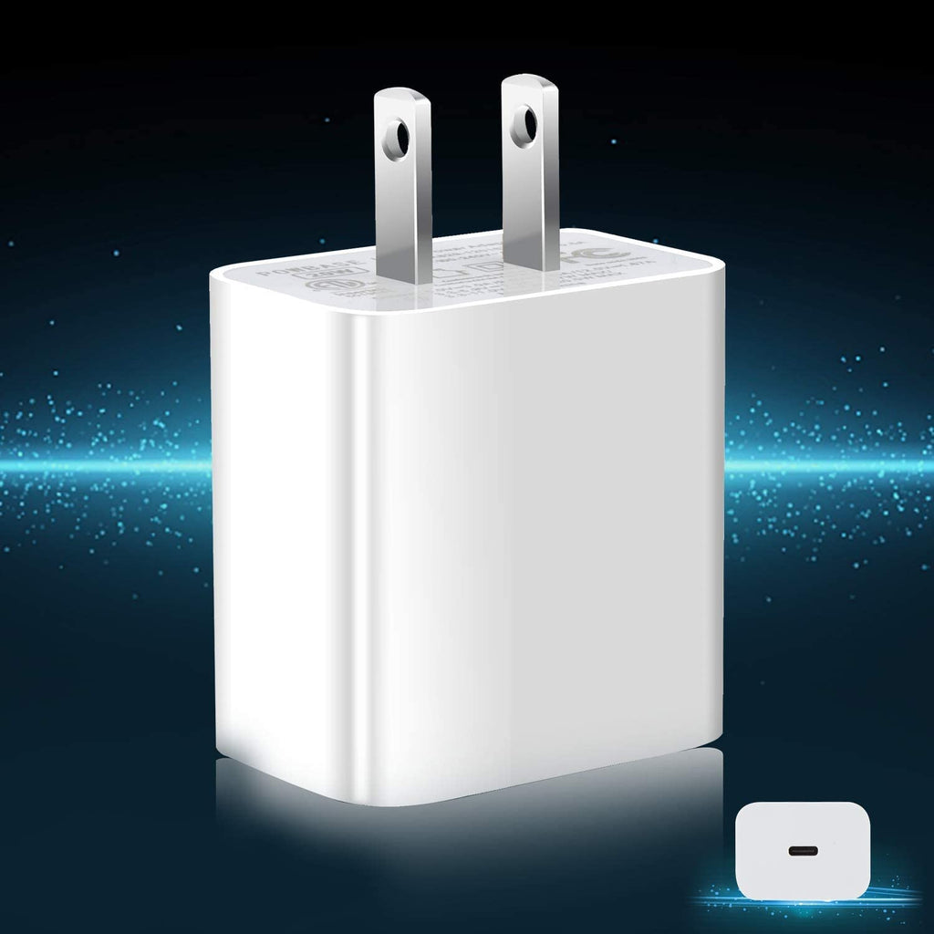 [Australia - AusPower] - Topkech USB C Charger, 20W PD Fast Charger Compatible with iPhone 12/11 /Pro Max, XS/XR/X, 8/7/6, Type C Wall Charger Power Adapter Plug Compatible with iPad Pro, AirPods Pro, Samsung Galaxy, Pixel 