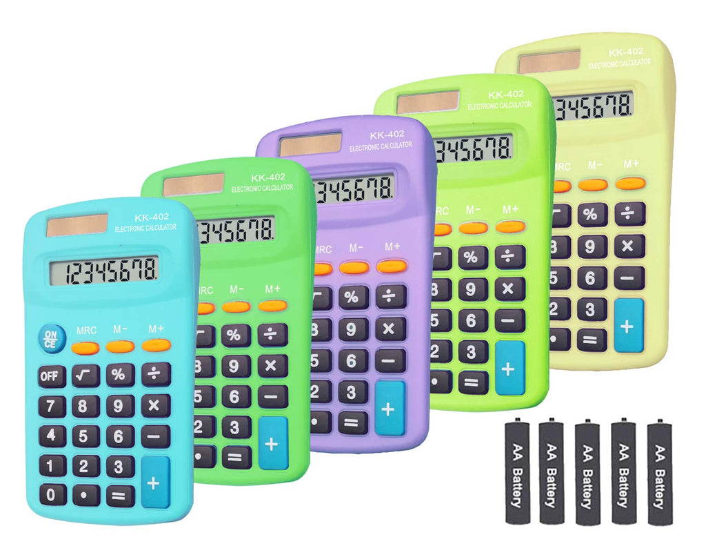 [Australia - AusPower] - Basic Calculator Dual Power 8 Digit Desktop Calculator (5 Colors) 5 colors 