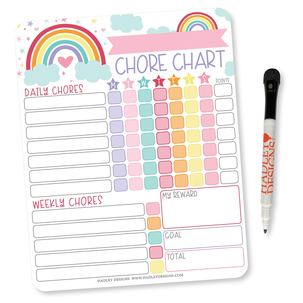 [Australia - AusPower] - Rainbow Kids Chore Chart Magnetic, Reward Chart for Kids, Good Behavior Chart for Kids at Home, My Responsibility Chart for Kids, Magnetic Reward Chart for Kids Behavior, Chore Chart for One Child 