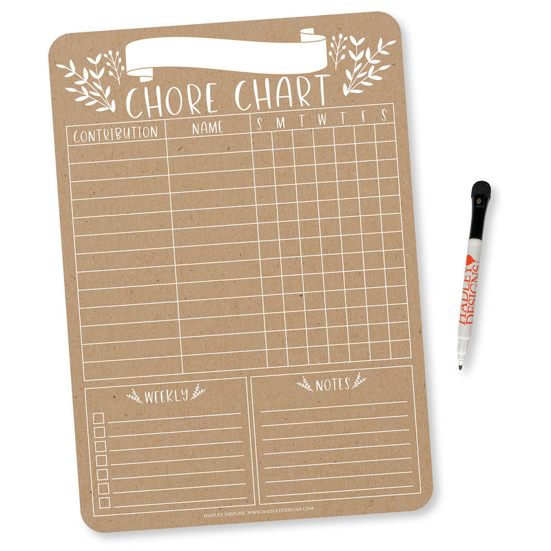 [Australia - AusPower] - Rustic Kraft Family Chore Chart for Adults, Magnetic Chore Chart for Teens, Kids Reward Chart for Toddlers at Home, Kids Chore Reward Chart System for Kids, My Magnetic Responsibility Chart for Kids 