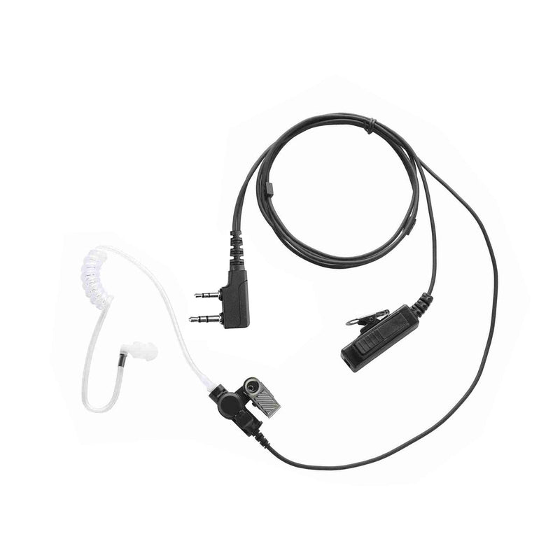 [Australia - AusPower] - Yolipar 2-Pin 2-Wire Earpiece Surveillance Kit Compatible with BTECH, Retevis, Kenwood, Arcshell AR-5 Walkie Talkie Radio with Big PTT Mic Tansparent Acoustic Tube Headset compatible with Baofeng 
