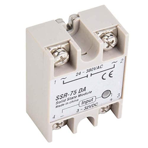 [Australia - AusPower] - Solid State Relay Good Electromagnetic Compatibility SSR 75A Solid State Relay Resistant to Corrosive Anti-Vibration for Food Machinery Electronic Components 