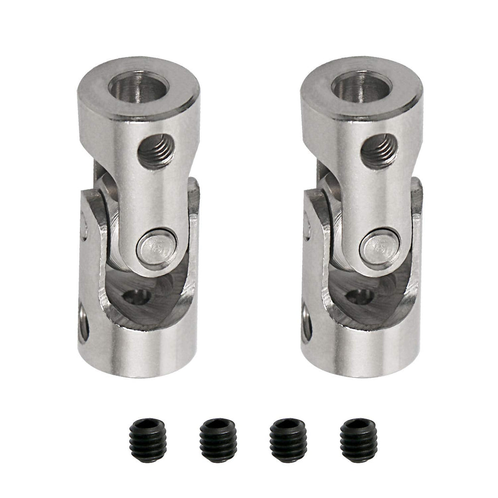 [Australia - AusPower] - Aopin 2mm to 4mm Rotatable Universal Joint Coupling Shaft Stepper Motor, Length 23mm / 0.91", Coupler Connector with Screw for 3D Printer, RC Robot, Car Boat Shaft, DIY Encoder, CNC Machine 2 Pcs 2 to 4 