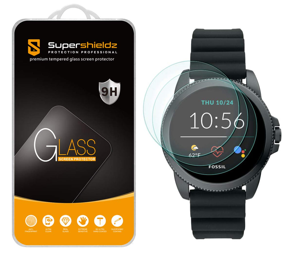 [Australia - AusPower] - (3 Pack) Supershieldz Designed for Fossil Men's Gen 5E 44mm Smartwatch Tempered Glass Screen Protector, Anti Scratch, Bubble Free 