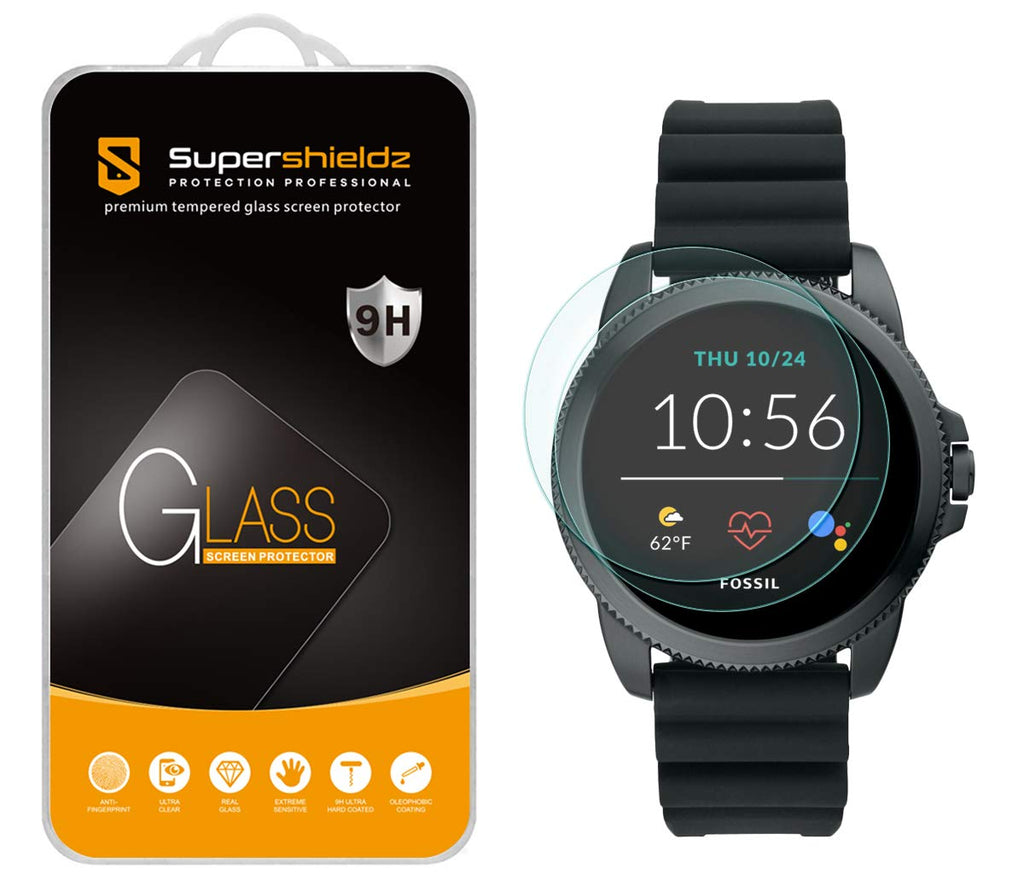 [Australia - AusPower] - (2 Pack) Supershieldz Designed for Fossil Men's Gen 5E 44mm Smartwatch Tempered Glass Screen Protector, Anti Scratch, Bubble Free 