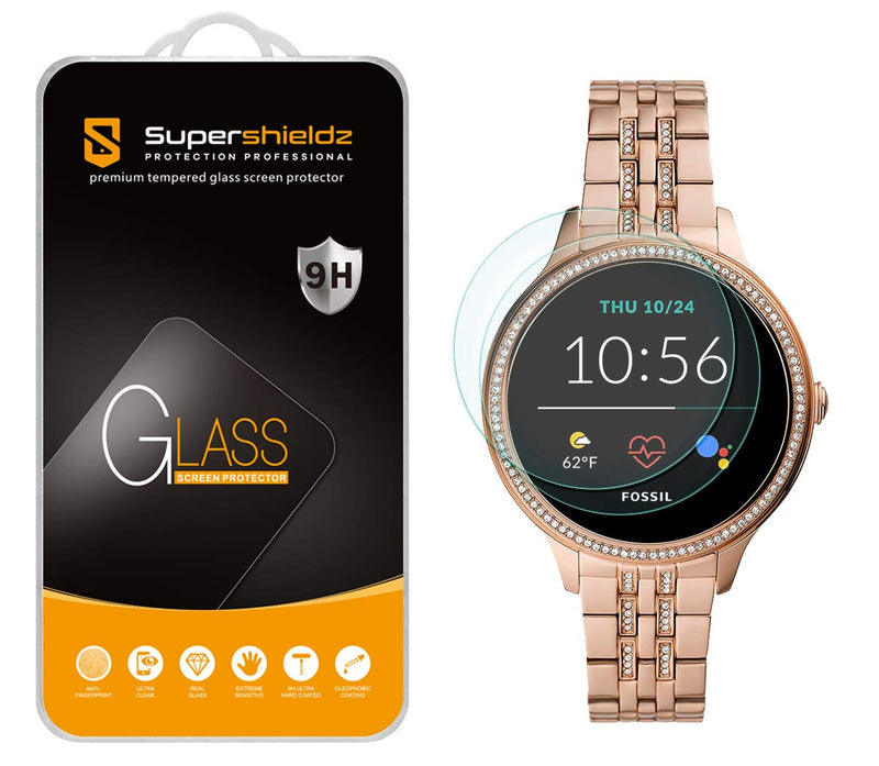 [Australia - AusPower] - (2 Pack) Supershieldz Designed for Fossil Women's Gen 5E 42mm Smartwatch Tempered Glass Screen Protector, Anti Scratch, Bubble Free 