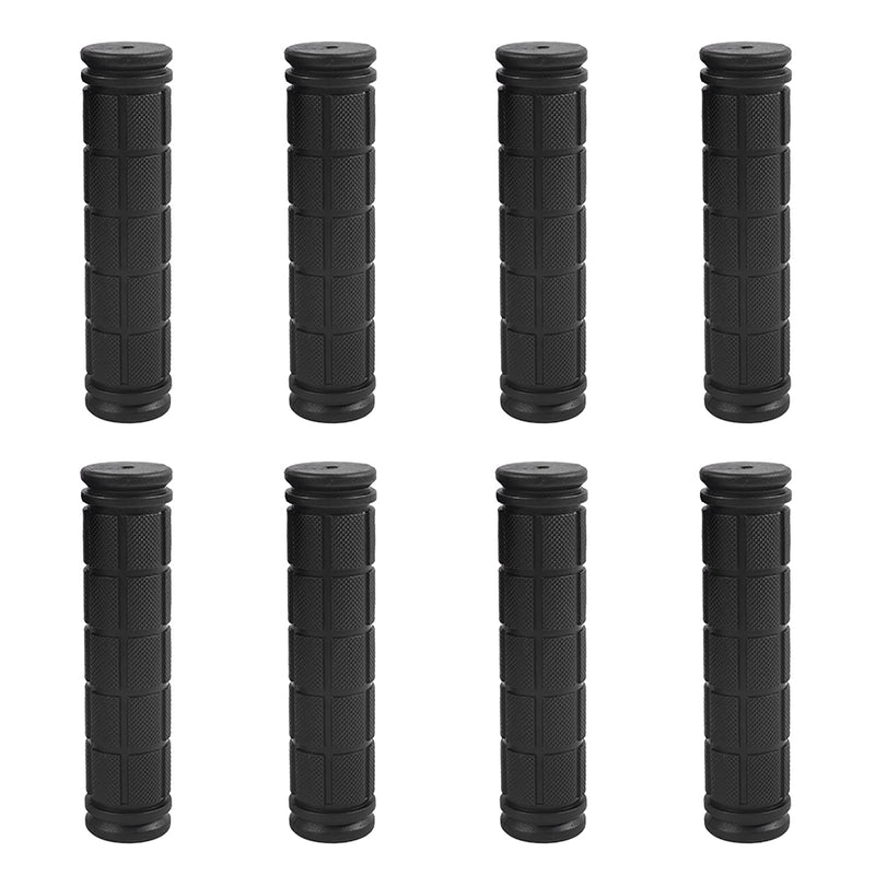 [Australia - AusPower] - Bicycle Handlebar Grips, 4 Pairs, Non Slip Rubber Mountain Bike Handlebar BMX/MTB Bike Grips for Kids Girls Boys, Black 