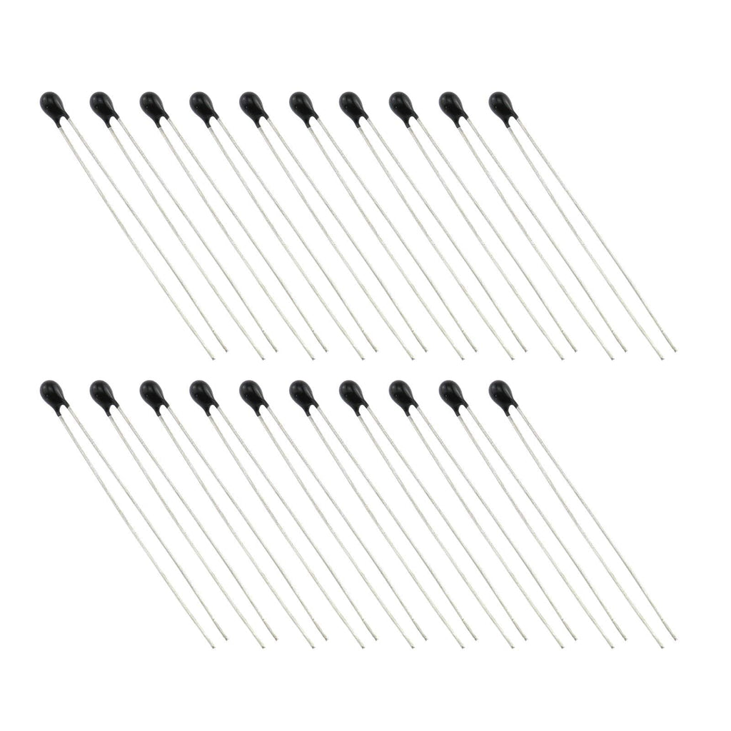 [Australia - AusPower] - E-outstanding NTC Thermistor 20PCS MF52-103-3435B Negative Temperature Coefficient Thermistors Resistor Black Head Temperature Sensors 