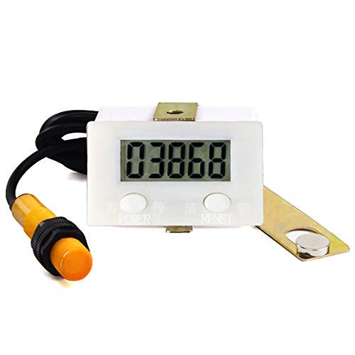 [Australia - AusPower] - Digital Counter for knitting machine, 0-99999 Digit Counter with Magnetic Induction Switch, Electronic Tally Counter, Punch Digital Totalizer, Digital Counter, LCD Gauge Forward People Door Counter 