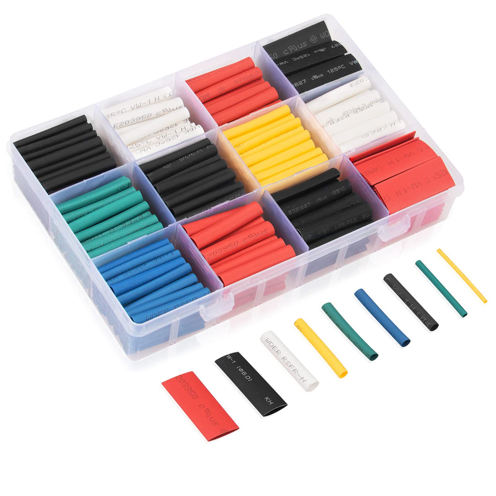 [Australia - AusPower] - 650pcs Heat Shrink Tubing innhom Heat Shrink Tube Wire Shrink Wrap UL Approved Ratio 2:1 Electrical Cable Wire Kit Set Long Lasting Insulation Protection, Safe and Easy, Eco-Friendly Material 