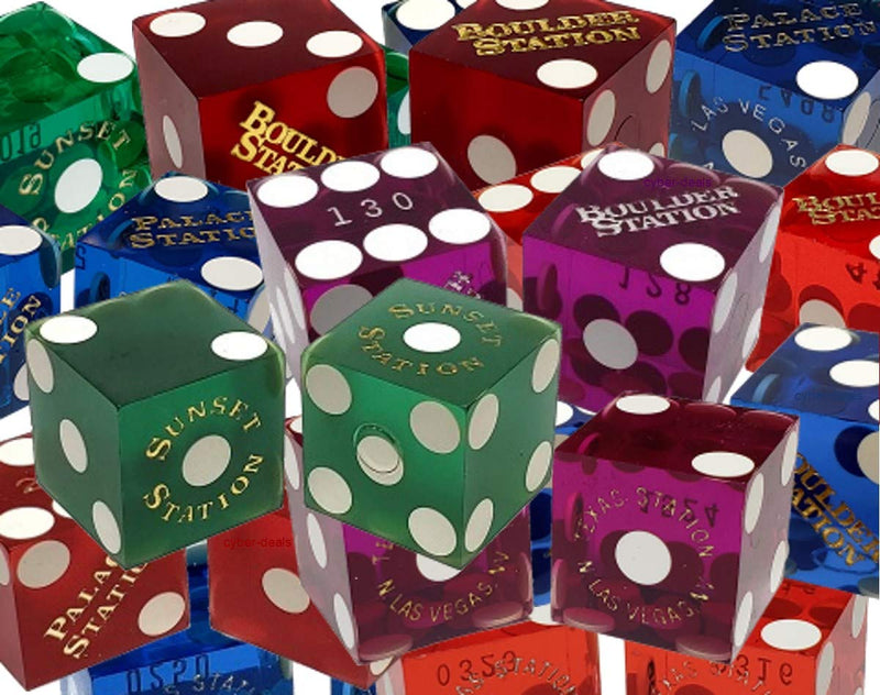 [Australia - AusPower] - Cyber-Deals Authentic Las Vegas Station Casinos Table-Played 19mm Craps Dice 