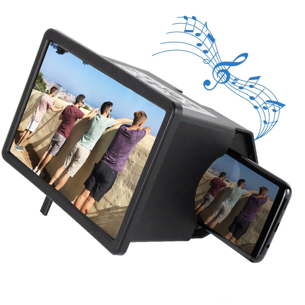 [Australia - AusPower] - The Big Picture Smartphone Magnification System Viewing Screen That is Two Times Bigger Cell Phone Magnifier 3D Screen Enlarge Video Movie Now with Wireless Speaker for Big Audio 