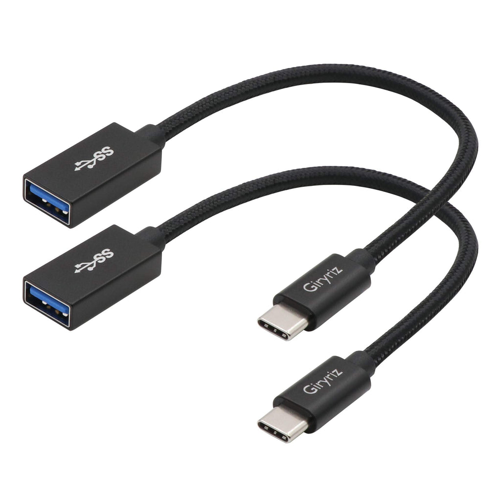 [Australia - AusPower] - Giryriz USB-C Male to USB3.1 Gen2 Female Adapter Cable, Type-C OTG Cable, Speed Up to 10Gbps (2PCS Pack) 2 PCS/Pack 