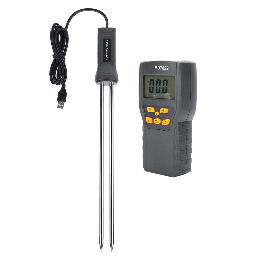 [Australia - AusPower] - Moisture Temperature Meter, for Plants Grain Gardening Soil Humidity Tester Measuring Appliance Portable Sensor Measurement Range 2%-30%/ -10℃-60℃ 