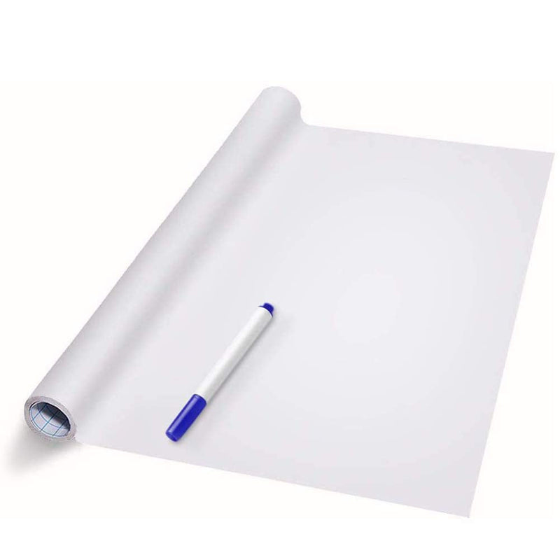 [Australia - AusPower] - White Board Wall Sticker Roll Dry Erase Board Markers Included Adhesive White Board Wallpaper for Office & Kids Room Peel and Stick Paper Decal 17.7"x78.7" 17.7x78.7in 