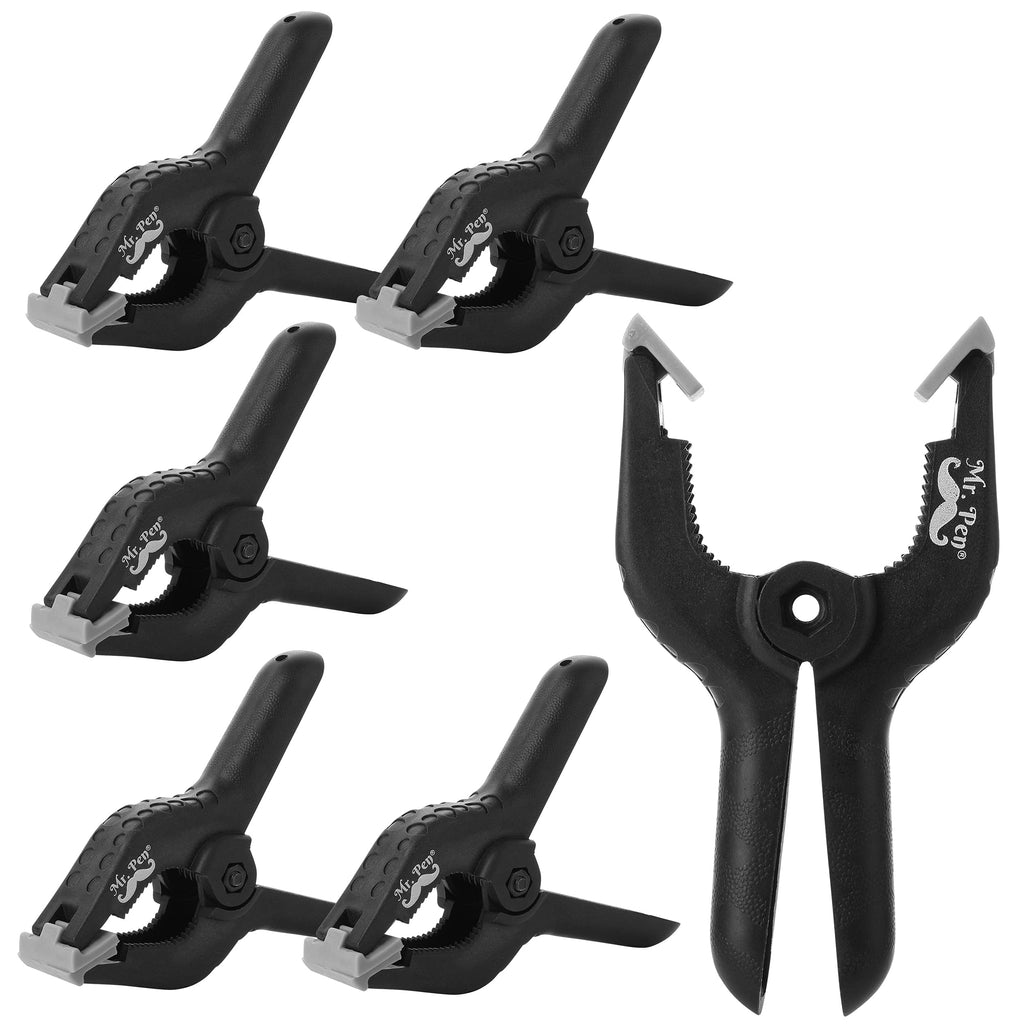 [Australia - AusPower] - Mr. Pen- Spring Clamps, 6 Pack, 4.5 Inch, Plastic Clamps, Backdrop Clamps, Clamps Set, Clamps for Crafts, Clamps, Clamps for Backdrop Stand, Clamps for Woodworking. 
