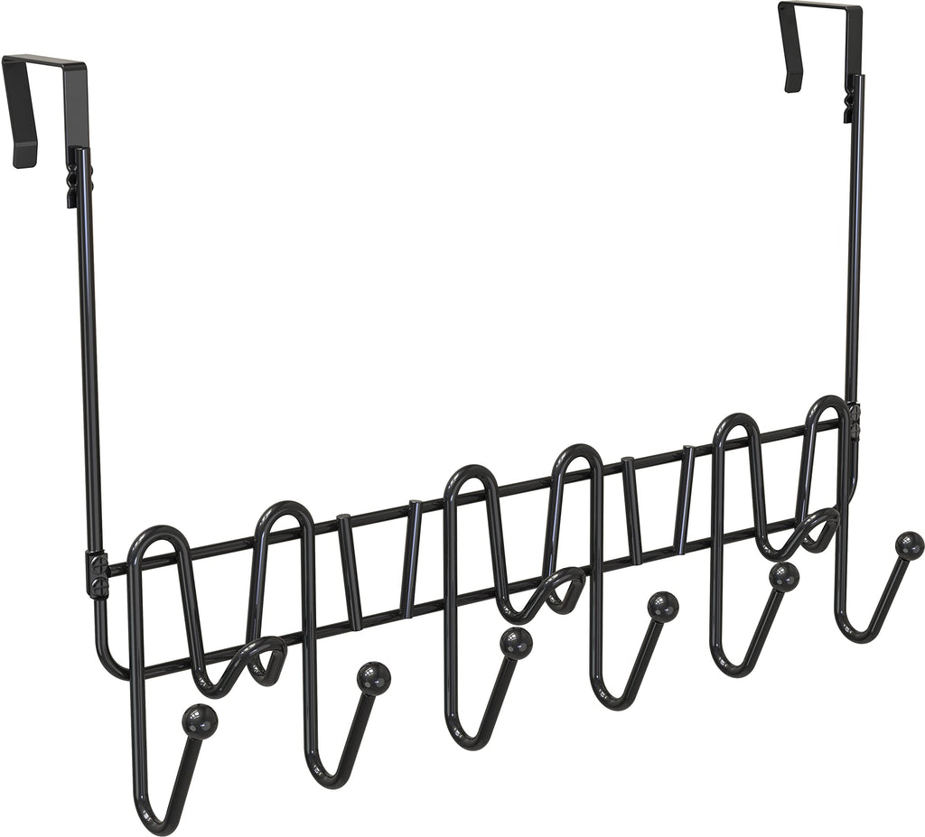 [Australia - AusPower] - Deco Brothers Supreme Over The Door 11 Hook Organizer Rack, Black 