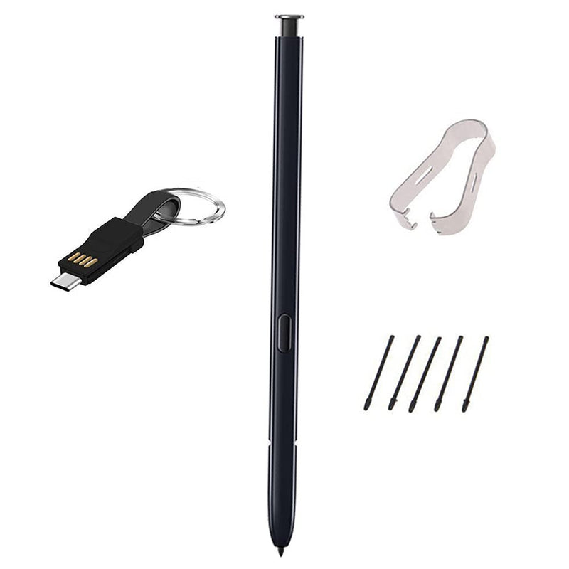 [Australia - AusPower] - for Galaxy Note 10 Pen,Galaxy Note 10 Stylus Replacement Black,S Pen Replacement Stylus Touch Pen， for Galaxy Note 10 / Note 10 5G (Without Bluetooth) + with Tips/Nibs +Type C Charger 