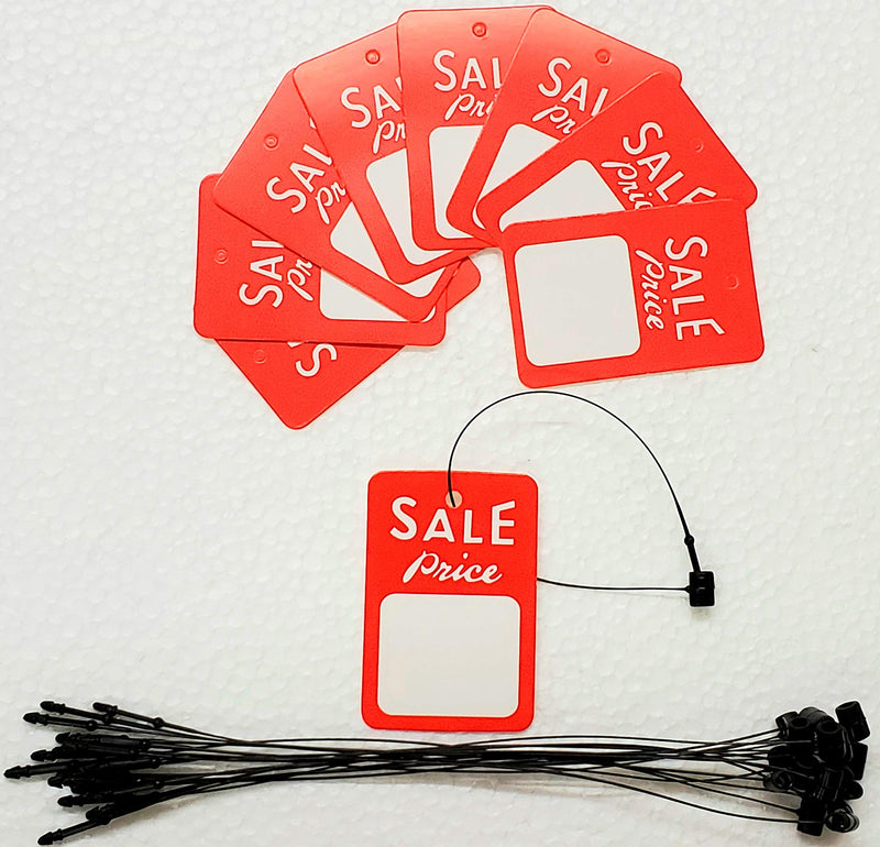 [Australia - AusPower] - "Sale Price" Printed Garment Price Paper Tag Labels with Black Loop Pins(500 Pcs Each) 