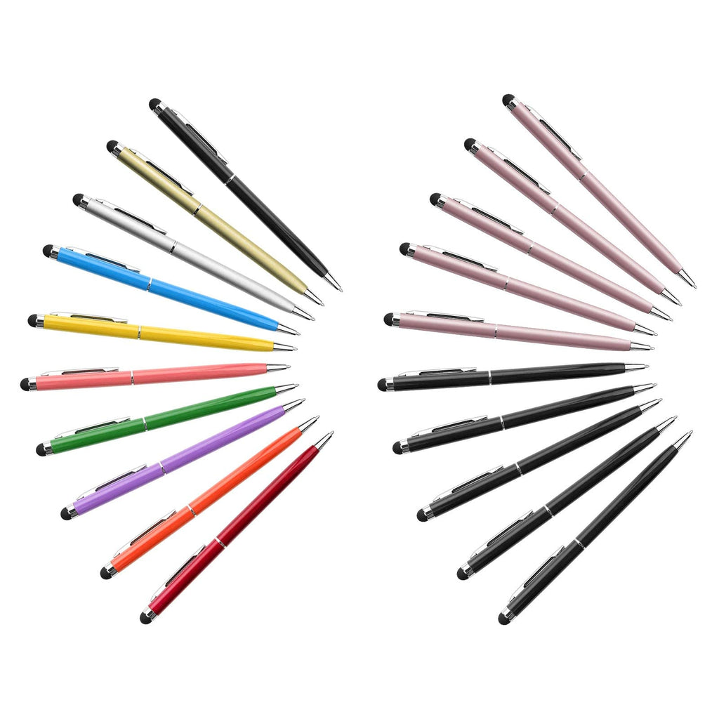 [Australia - AusPower] - 20 Pcs Stylus Pens for Touch Screens anngrowy Stylus Pen Universal Stylus Ballpoint Pen 2 in 1 Stylists Pens for iPad iPhone Tablet Laptops Kindle Samsung Galaxy All Capacitive Touch Screens 