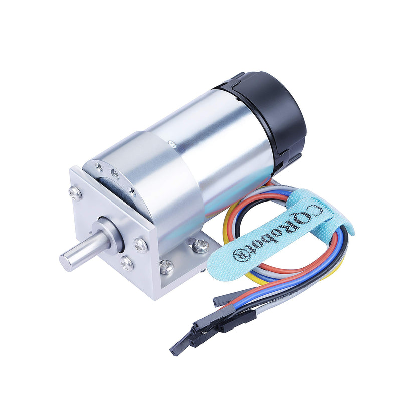 [Australia - AusPower] - CQRobot Ocean: 270:1 Metal DC Geared-Down Motor 37Dx72.5L mm 6V/12V, with 64 CPR Encoder and Bracket. 6V-3W-20RPM-40 kg.cm(540 oz.in), 12V-6W-40RPM-70 kg.cm(973 oz.in), D-Shaped Output Shaft 16mm. 